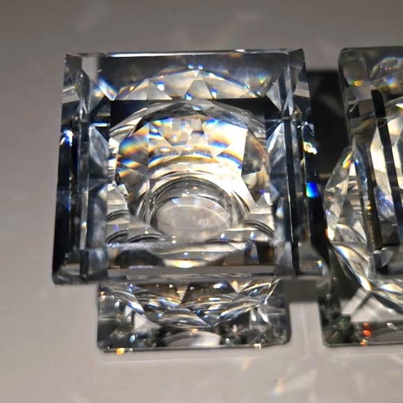 Swarovski Crystal Candle Holders Set Of 2 2.1"X 1.5"X 1.5" - Picture 7 of 7
